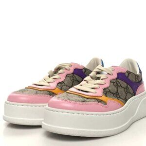 Gucci GG Biscuit Shoes Canvas Sneakers Women's Multicolore